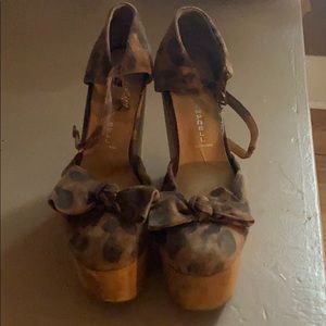 Jeffrey Campbell wooden platform wedges